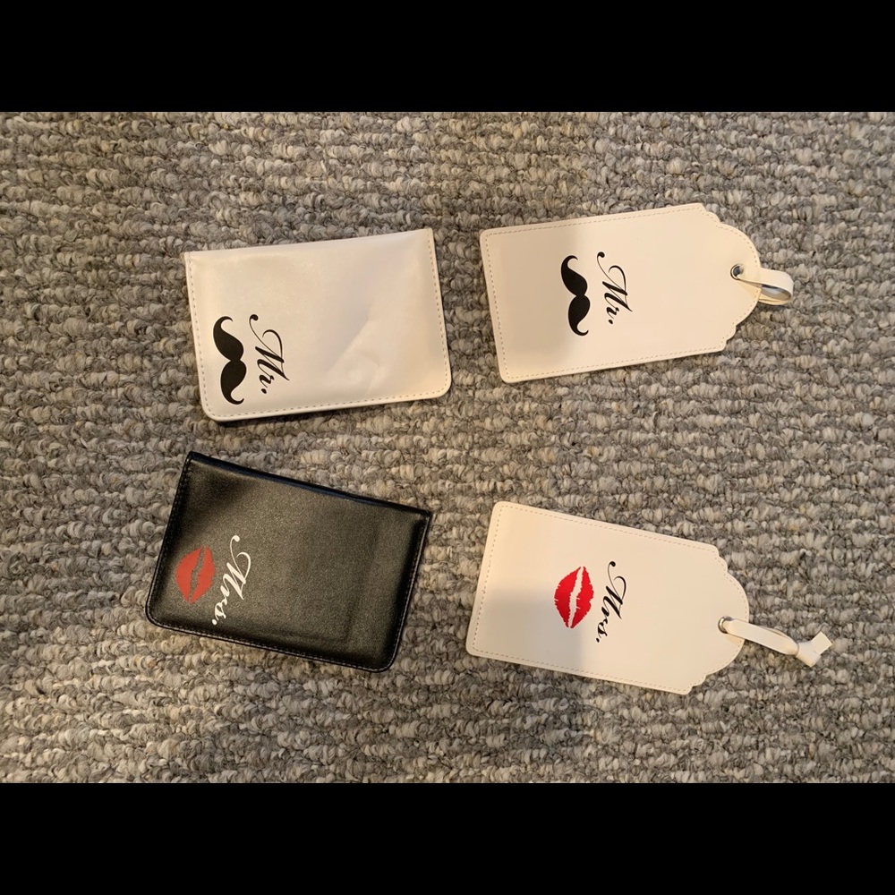 Mr. & Mrs. Passport Covers & Luggage Tags